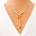 Dazzling Contemporary Diamond + 18k Gold Necklace Set