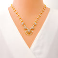 Fascinating Floral Diamond + 18k Gold Necklace Set 