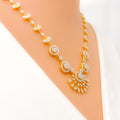 Fascinating Floral Diamond + 18k Gold Necklace Set 