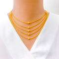 Elegant Extravagant 22K Gold Five Lara Necklace Set