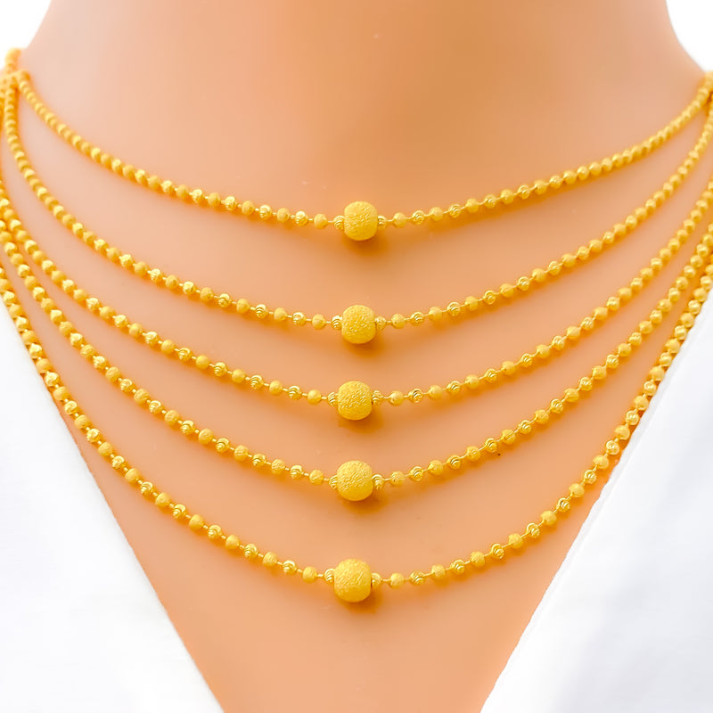 Elegant Extravagant 22K Gold Five Lara Necklace Set