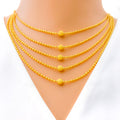 Elegant Extravagant 22K Gold Five Lara Necklace Set