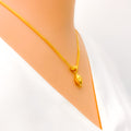 Shimmering Faceted Orb 22K Gold Necklace Set