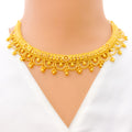 Luscious Laced 22k Gold Necklace Set 