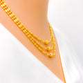 Delicate Glistening 22K Gold Three Lara Necklace Set