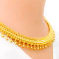 Palatial Dangling Tassel 22k Gold Necklace Set 