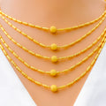 Magnificent Shiny 22K Gold Five Lara Necklace Set