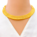 Decadent Paisley Accented 22k Gold Necklace Set 