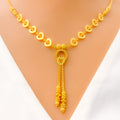 Charming Layered Heart 22K Gold Necklace Set