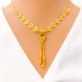 Charming Layered Heart 22K Gold Necklace Set