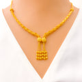 Fancy Twisted Rope 22K Gold Necklace Set