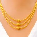 Sparkling Posh 22K Gold Three Lara Necklace Set