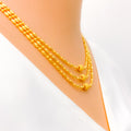 Sparkling Posh 22K Gold Three Lara Necklace Set