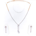 Dazzling Contemporary Diamond + 18k Gold Necklace Set