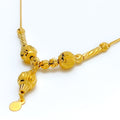 Reflective Bright Orb 22k Gold Necklace