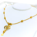 Beautiful Dangling Heart 22k Gold Necklace