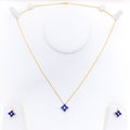 Exclusive Bright Diamond + 18k Gold Necklace Set 