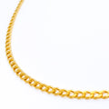 Lightweight Slender Curb Link 22K Gold Chain 