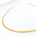 Lightweight Slender Curb Link 22K Gold Chain 