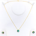 Unique Upscale Diamond + 18k Gold Necklace Set 