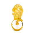 Royal Tasseled 22k Overall Gold Finger Ring 