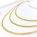 Lightweight Curb Link 22K Gold Chain - 22"