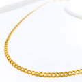 Lightweight Curb Link 22K Gold Chain - 18"