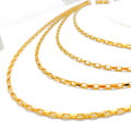 Light Hollow Rectangular Link 22K Gold Chain 
