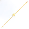 Petite Blooming Flower 21k Gold Bracelet 