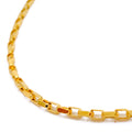 Light Hollow Rectangular Link 22K Gold Chain 