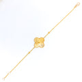 Bright Fascinating 21k Gold Clover Bracelet 