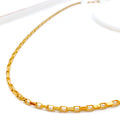 Light Hollow Rectangular Link 22K Gold Chain 
