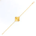 Extravagant Glistening Flower 21k Gold Bracelet 