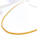 Light Hollow Rounded Box Link 22K Gold Chain 