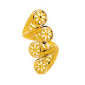 Delightful Overlapping 22k Gold Leaf Ring 