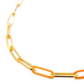 Rectangular Paper Clip Link 22K Gold Chain