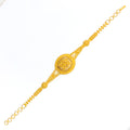 Traditional Ornate Oval 22k Gold Bracelet