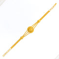 Majestic Dazzling Floral 22k Gold Bracelet