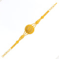 Festive Floral Dome 22k Gold Bracelet