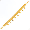 Unique Flat Dangling Orb 22k Gold Bracelet