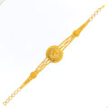 Intricate Reflective Beaded 22k Gold Bracelet