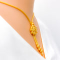 Gorgeous Beaded Drop 21K Gold Necklace Set
