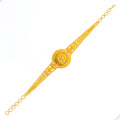 Elegant Floral Dome 22k Gold Bracelet