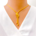 Sophisticated High-Finish 21K Gold Leaf Necklace Set