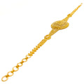 Traditional Ornate Oval 22k Gold Bracelet
