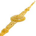 Intricate Reflective Beaded 22k Gold Bracelet 