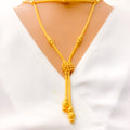 Distinct Double Layered 21K Gold Necklace Set