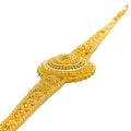 Elegant Floral Dome 22k Gold Bracelet