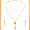 Sophisticated High-Finish 21K Gold Leaf Necklace Set