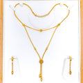 Distinct Double Layered 21K Gold Necklace Set